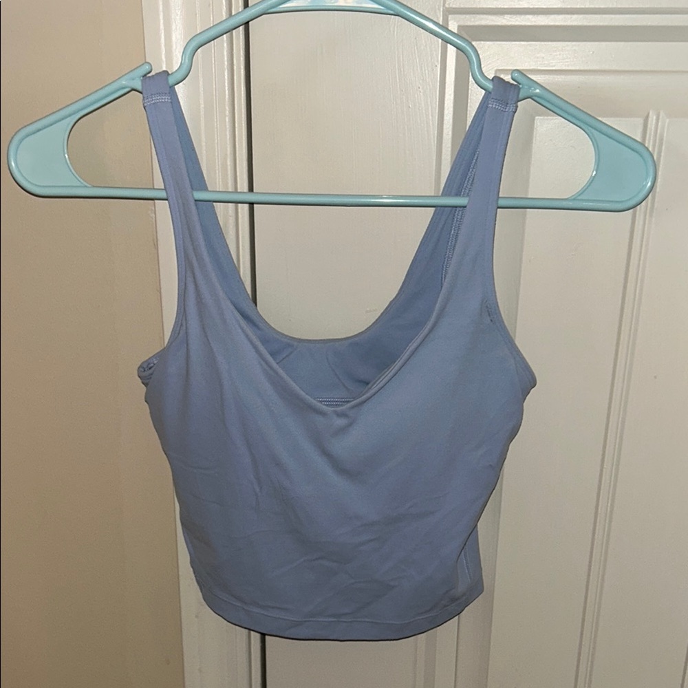 Lululemon Athletica Light Blue Tank Top with Built in Cup Support